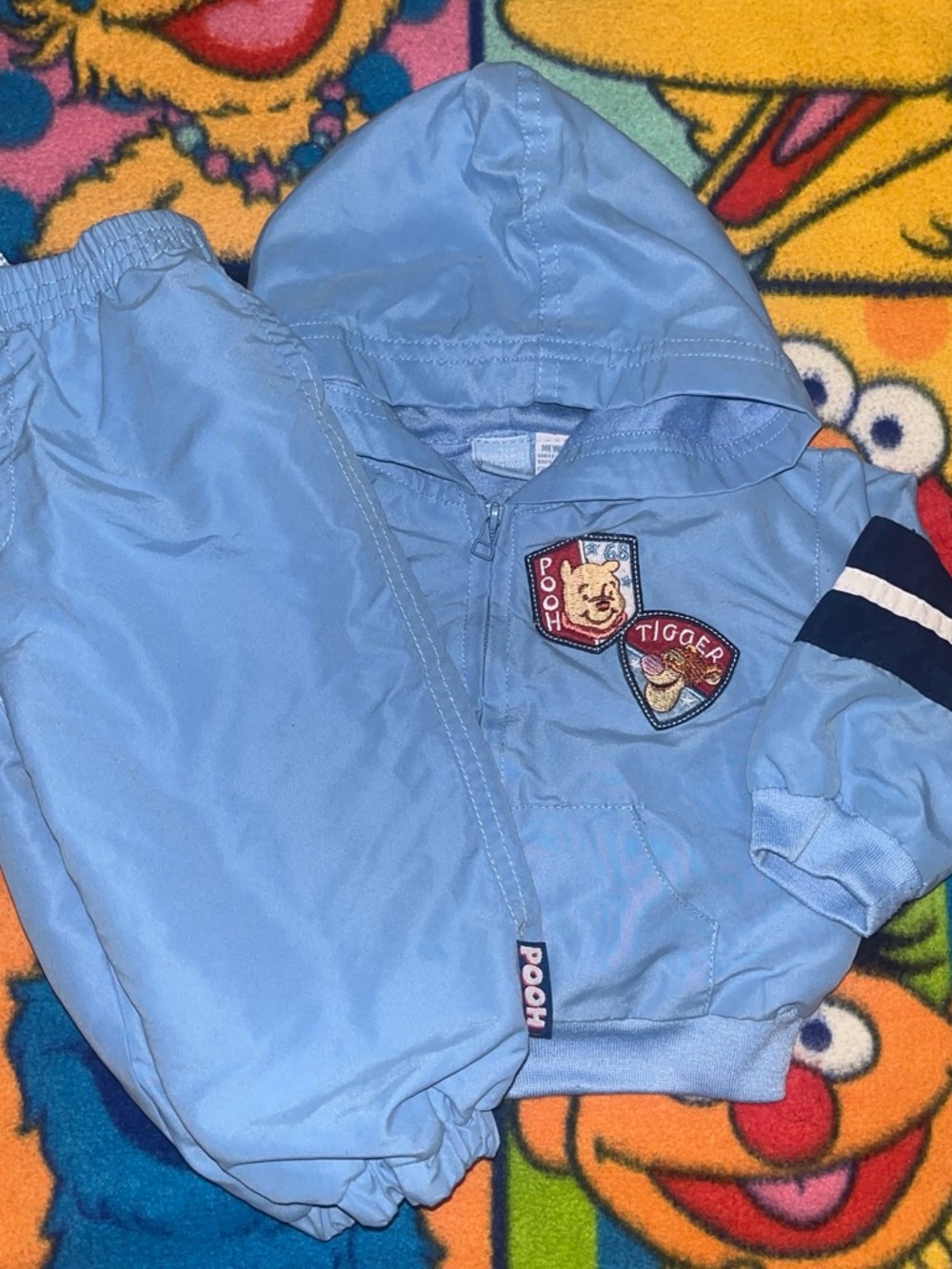 Disney Baby Blue Winnie the Pooh Windbreaker Set for Kids